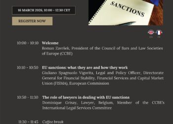 Avocații din România invitați la un webinar european dedicat regimului sancțiunilor UE