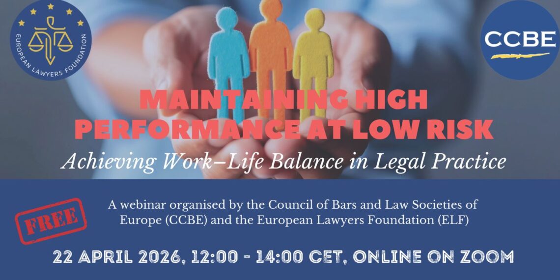 Avocații din România, invitați la un webinar european despre wellbeing și echilibrul viață–profesie