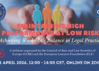 Avocații din România, invitați la un webinar european despre wellbeing și echilibrul viață–profesie