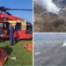 Două județe, sub presiunea flăcărilor: sute de hectare amenințate, Black Hawk-urile MAI intervin în lupta cu incendiile