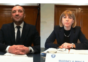 Procurorii Marius-Ionel Ștefan și Marinela Mincă. Foto: captură video – Ministerul Justiției