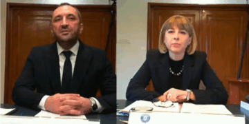 Procurorii Marius-Ionel Ștefan și Marinela Mincă. Foto: captură video – Ministerul Justiției