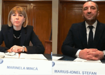 Procurorii Marinela Mincă și Marius-Ionel Ștefan. Foto: captură video – Ministerul Justiției