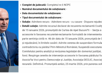 Decizie cu impact major la ÎCCJ: „comitetul pentru reforma justiției” al Guvernului, oprit temporar