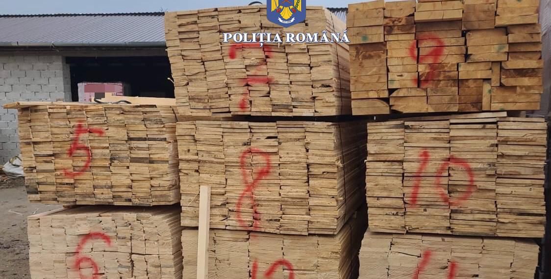 Captură de lemn de peste 30.000 de lei. Polițiștii au verificat transporturi și depozite în Satu Mare