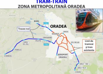 Mega-proiect de peste 280 de milioane de euro în Bihor! Rețea de 33,4 km pentru Tram-tren între Oradea, aeroport și zona metropolitană