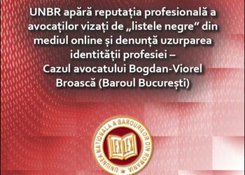 UNBR denunță „listele negre” din mediul online și avertizează asupra uzurpării identității profesiei de avocat