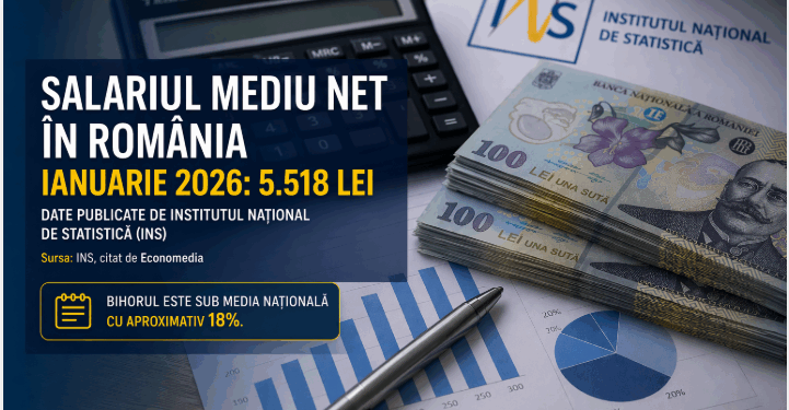 Bihor, sub Alba, Sălaj și Arad la salariul mediu net: locul 23 la nivel național