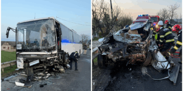 Accident mortal pe DN17, în Bistrița-Năsăud, după coliziunea dintre un autoturism și un autobuz