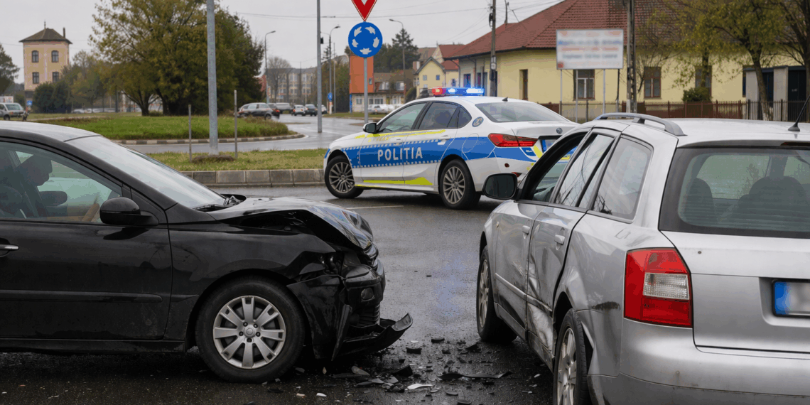 Accident la Săcueni, în Bihor. Șofer fără permis implicat
