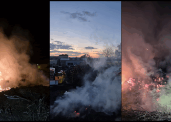 Incendiu puternic la o firmă din Mărtinești! Flăcările amenințau halele din apropiere