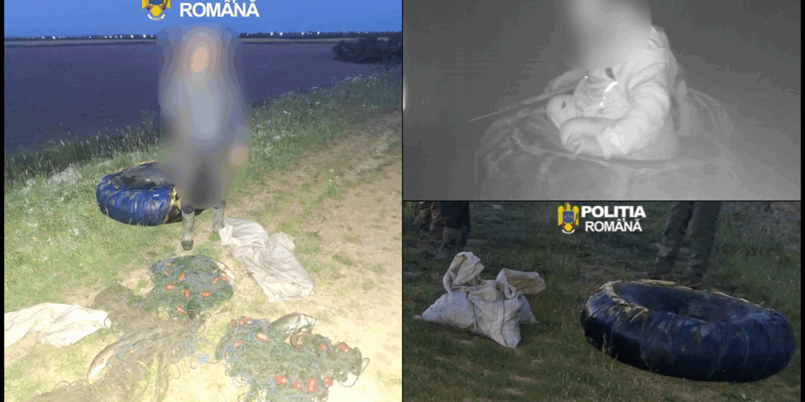 Braconaj piscicol în Bihor, pescuit ilegal cu plase monofilament, doi bărbați reținuți
