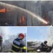 Incendiu la un atelier auto, stins după o intervenție dificilă! Flăcările amenințau locuințele din apropiere