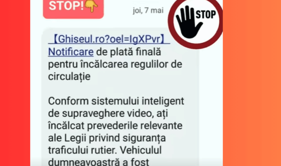 Alertă privind mesajele false despre amenzi pe ghișeul.ro. Autoritățile avertizează asupra tentativelor de fraudă