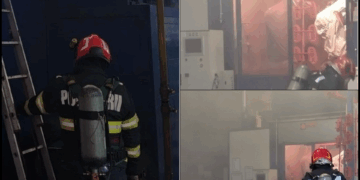 Fum dens și intervenție de urgență la un incendiu izbucnit într-o firmă din Oradea