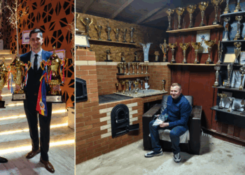 Team Calin si Andrei (stânga) și Dl Zgârd Viorel / Familia Zgârd