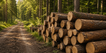 Tun cu lemn de calitate în Bihor! Doi angajați silvici au ajuns în arest