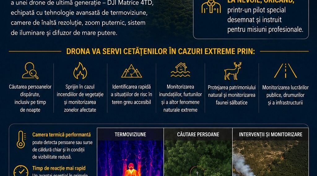 Balc printre primele comune din Bihor care pregătește o dronă cu termoviziune pentru intervenții de urgență: tehnologie modernă pentru salvări, incendii și situații-limită