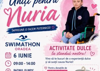 Înot pentru o cauză nobilă. Comunitatea din Oradea se mobilizează la Swimathon pentru Nuria