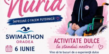 Înot pentru o cauză nobilă. Comunitatea din Oradea se mobilizează la Swimathon pentru Nuria