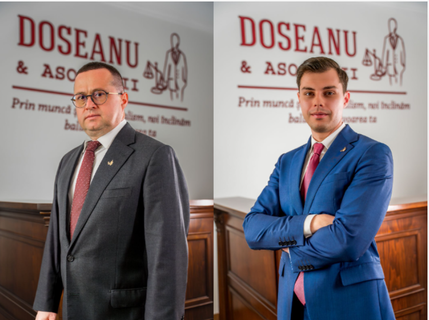 Răzvan DOSEANU - avocat coordonator și Raul GHERGHEL - avocat colaborator la Societatea de avocați "DOSEANU&ASOCIAȚII"