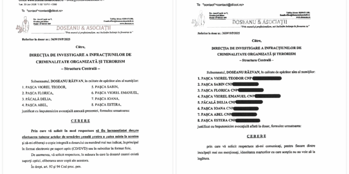 Avocatul Răzvan Doseanu cere DIICOT să permită accesul la dosarul complet înainte de judecarea contestațiilor