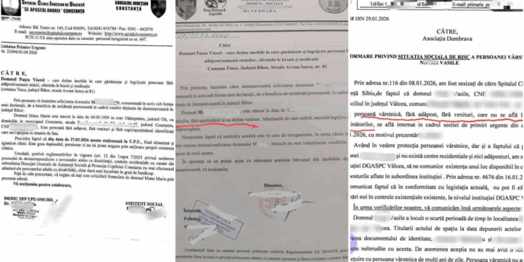 Documente oficiale făcute publice în cazul Viorel Pașca: spitale și primării solicitau Asociației Dumbrava preluarea unor persoane fără domiciliu, fără venituri și fără aparținători